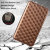 For Samsung Galaxy M31s Cubic Grid Texture Flip Leather Phone Case(Brown)