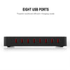 X6 96W 2.4A 8 USB Ports Smart Charger with Detachable Bezel, AU Plug(White)