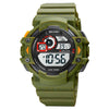 SKMEI 1778 Multifunction Dual Time Digital Display LED Luminous Men Sports Electronic Watch(Army Green)
