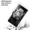 For Alcatel 1SE (2020) Coloured Drawing Cross Texture Horizontal Flip PU Leather Case with Holder & Card Slots & Wallet & Lanyard(Black White Lion Head)