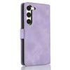For Samsung Galaxy S23 5G Dreamy Butterfly Love Flower Embossed Leather Phone Case(Purple)