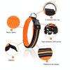 Reflective Dog Collar & Lead Set, Orange, Small (2.0*35*40cm) - Breathable Polyester