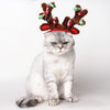 Sequinned Antler Christmas Puppy Hat, S (10-18cm) - Cat/Dog