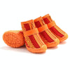 Dog Shoes, Breathable Non-Slip, Red-Orange, 4.3x4.8cm, 4 Pack