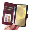For Samsung Galaxy S25 5G BETOPNICE BN-005 2 in 1 Detachable Imitate Genuine Leather Phone Case(Wine Red)