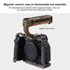 PULUZ Camera Wooden Top Handle with Cold Shoe Mount for Mirrorless Camera Cage Stabilizer(Bronze)