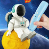 USB Charging Low-Temperature Wireless Graffiti Printing Pen Set Children DIY 3D Painting Pen(Light Blue)