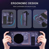 For Steam Deck DEVASO Transparent Thermal Back Case With Bracket Gaming Console Protective Case(Cyan)