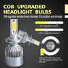 2pcs H7 18W 1800LM 6000K Waterproof IP68 Car Auto LED Headlight with 2 COB LED Lamps, DC 9-36V(White Light)
