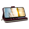 For Samsung Galaxy S23 FE 5G Nine-card Slots Zipper Wallet Bag Leather Phone Case(Wine Red)