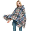 Spring Autumn Winter Checkered Pattern Hooded Cloak Shawl Scarf, Length (CM): 135cm(DP-05 Yellow)