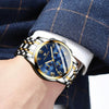 FNGEEN 4006 Men Trendy Waterproof Quartz Watch(Gold Black Surface)