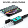 WUPP ZH-1422B3 DC12-24V Motorcycle Square Single USB + PD Fast Charging Charger with Switch + Voltmeter + Integrated SAE Socket + 1.4m OT Terminal Cable
