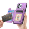 For Redmi K70 / K70 Pro 5G Retro MagSafe Zipper Wallet Card Bag Back Phone Case(Purple)