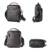6479 Men Casual Large-Capacity One-Shoulder Messenger Leather Bag(Litchi Texture Black)