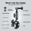 TELESIN  Aluminum Alloy Crab Claw Handlebar Tube Clamp For Sports Camera Mobile Phones