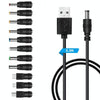 11 In 1 DC Power Cord USB Multi-Function Interchange Plug USB Charging Cable(Black)