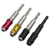 Hexagonal Shank Quick Release Self-Locking Joint Extension Rod Electric Drill Driver Extension Quick Conversion Bits(Silver+Red)