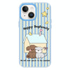 For iPhone 15 Plus Skin Feeling Jelly TPU Hybrid PC Phone Case(Dog Blue)