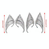 1pair Latex Elf Ears With Glitter Halloween Party Pixie Ears Cosplay Props 12cm Flash Pink
