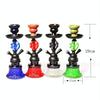 019-MZ729 Double Tube Glass Hookah (Black)