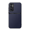 For Samsung Galaxy A55 5G Litchi Leather Magnetic Full Coverage Shockproof Phone Case(Navy Blue)