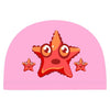 Children Waterproof PU Coated Breathable Sunscreen Swimming Cap(Pink Starfish)