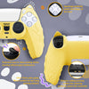 For Sony PS5 Cat Ear Shape Gamepad Silicone Protective Case(White)