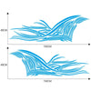 2 PCS/Set D-752 Lines Pattern Car Modified Decorative Sticker(Blue)
