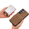 For Samsung Galaxy S25+ 5G Retro Splitable Magnetic Card Bag Leather Phone Case(Brown)