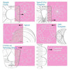 6 In 1 Quilting Templates Sewing Machine Ruler Transparent Acrylic Patchwork Ruler Tool