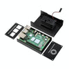 Waveshare Stripe Aluminum Cooling Case for Raspberry Pi 4, Built-In Active Radiator with Fins(Black)