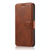 For iPhone X / XS Calf Texture Magnetic Buckle Horizontal Flip Leather Case with Holder & Card Slots & Wallet & Photo Frame(Brown)