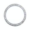 Universal Car Aluminum Steering Wheel Decoration Ring with Diamond For Start Stop Engine System(Silver)
