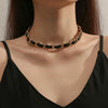 Punk Vintage Velvet Clavicle Chain Metal Rock Necklace, Spec: N2211-12