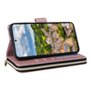 For Samsung Galaxy S22 5G Nine-card Slots Zipper Wallet Bag Leather Phone Case(Rose Gold)