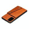 For Samsung Galaxy Note 20 Double Buckle PU + TPU Shockproof Magnetic Protective Case with Card Slot & Holder(Brown)