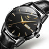 OLEVS 6898 Men Fashion Waterproof Dual Calendar Quartz Watch(Black)