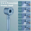 High-Pressure Handheld Shower Head With 5 Spray Modes Filtered Showerhead, Spec:  Kit White