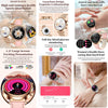 T86 Woman Health 1.27 inch Smart Watch, BT Call / Physiological Cycle / Heart Rate / Blood Pressure / Blood Glucose / SOS(Rose Gold Pink Leather)