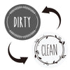 Dishwasher Round Magnet Clean Dirty Sign Double-Sided Dishwasher Magnet Cover(Gray White)