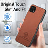 For Samsung Galaxy A22 4G Twill Fabric Leather Skin Back Phone Case(Brown)