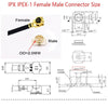 1 In 3 IPX To RPSMAJ RG178 Pigtail WIFI Antenna Extension Cable Jumper(20cm)