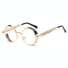 Metal Round Frame Steampunk Retro Sunglasses for Men Women(14)