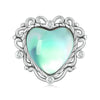 DIY Bracelet Beading Accessories Fresh Natural S925 Silver Pendant, Style: Heart-shaped BSC652