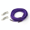 1 Pair SLK28 Metal Magnetic Buckle Elastic Free Tied Laces, Style: Silver Magnetic Buckle+Purple Shoelaces