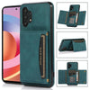 For Samsung Galaxy A32 4G Three-fold Leather Phone Case with Card Slot & Wallet & Holder(Green)