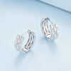 BSE786 Sterling Silver S925 Zircon Plated Platinum Earrings