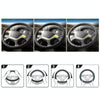 40cm Leather Truck Steering Wheel Cover(Black Red Line)