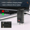 V3 Keychain Light USB Rechargeable Strong Light Mini Flashlight(Transparent Black)